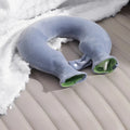Bouillotte cervicale en U bleu marine