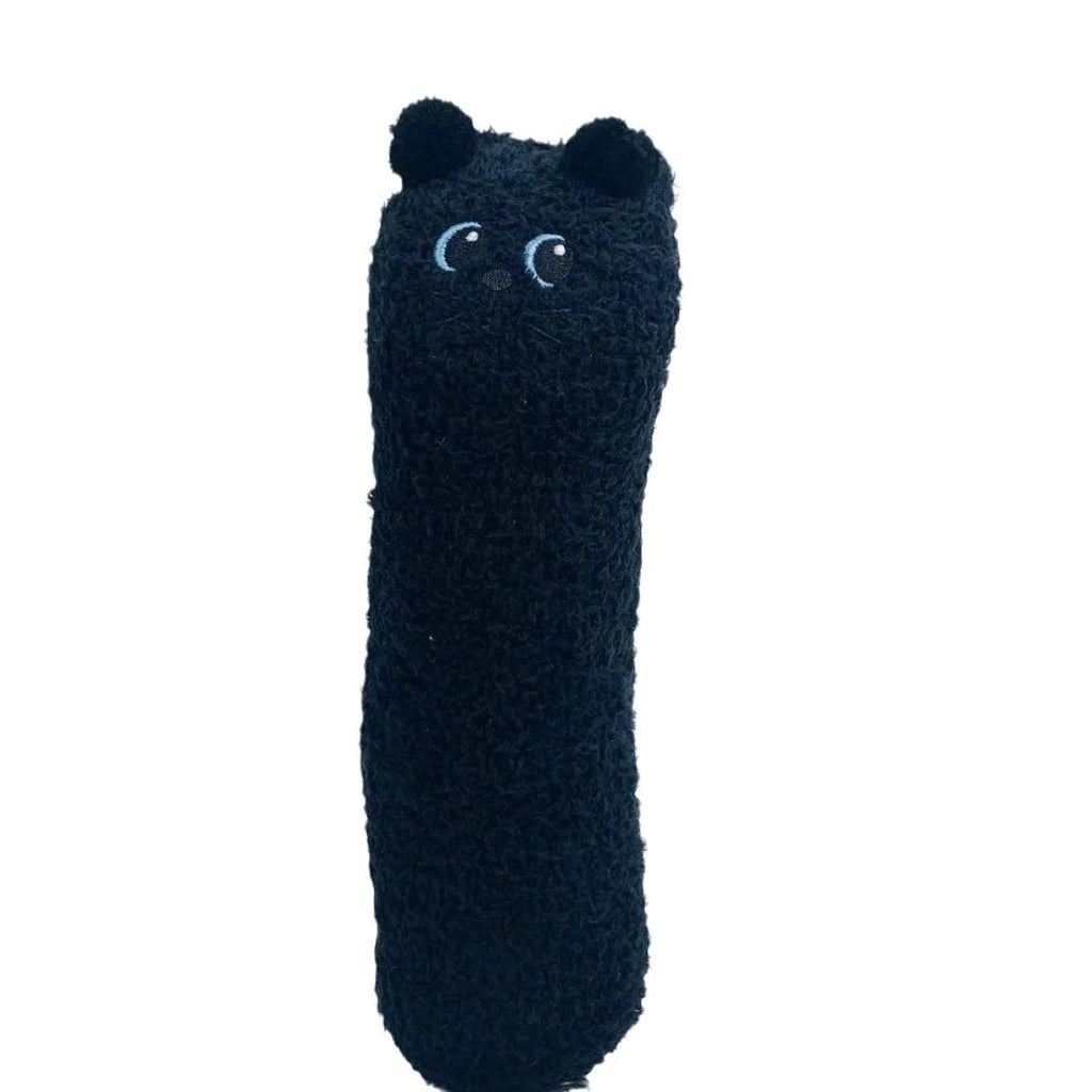 Bouillotte micro-ondes en forme de chat noir, 30 cm