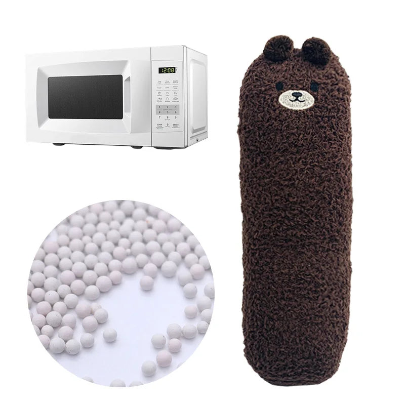 Bouillotte micro-ondes ourson chocolat, 30 cm