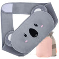 Bouillotte ceinture à motif koala gris, avec sa bouillotte et sa housse