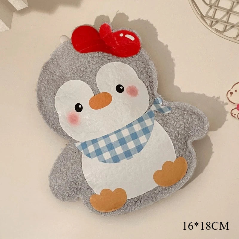Mini bouillotte chauffe-mains pingouin, 16 × 18 cm