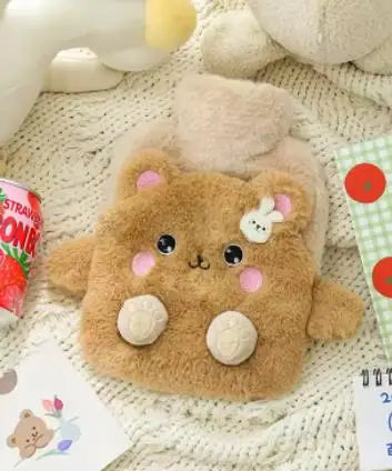 Bouillotte peluche Kawaii, 20 × 21 cm