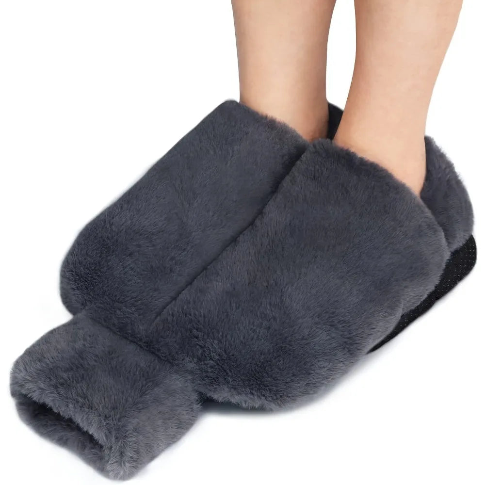 Chausson bouillotte pour les pieds, gris anthracite