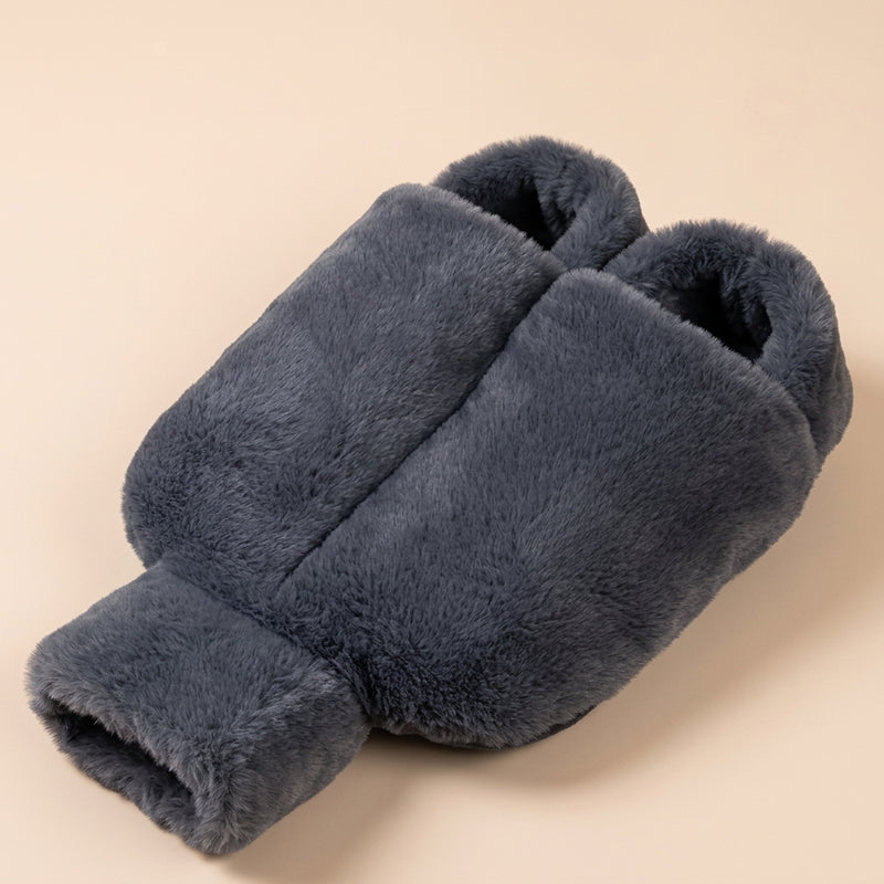 Chausson bouillotte pour les pieds, gris anthracite