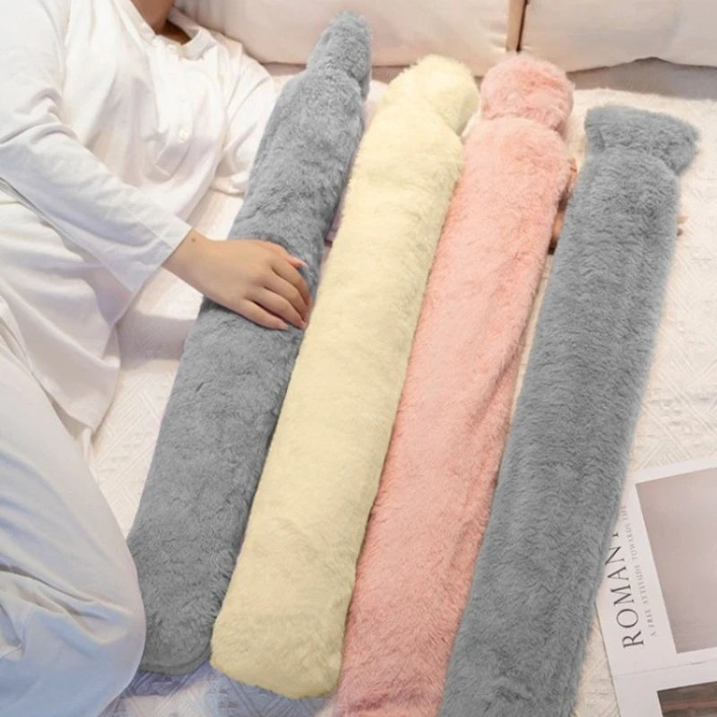 Bouillotte longue douce grise, 55 ou 75 cm