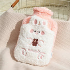 Bouillotte peluche Kawaii lapin blanc, 500 ml ou 1 L