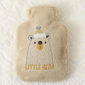 Bouillotte enfant en peluche beige, motif ourson Little Bear